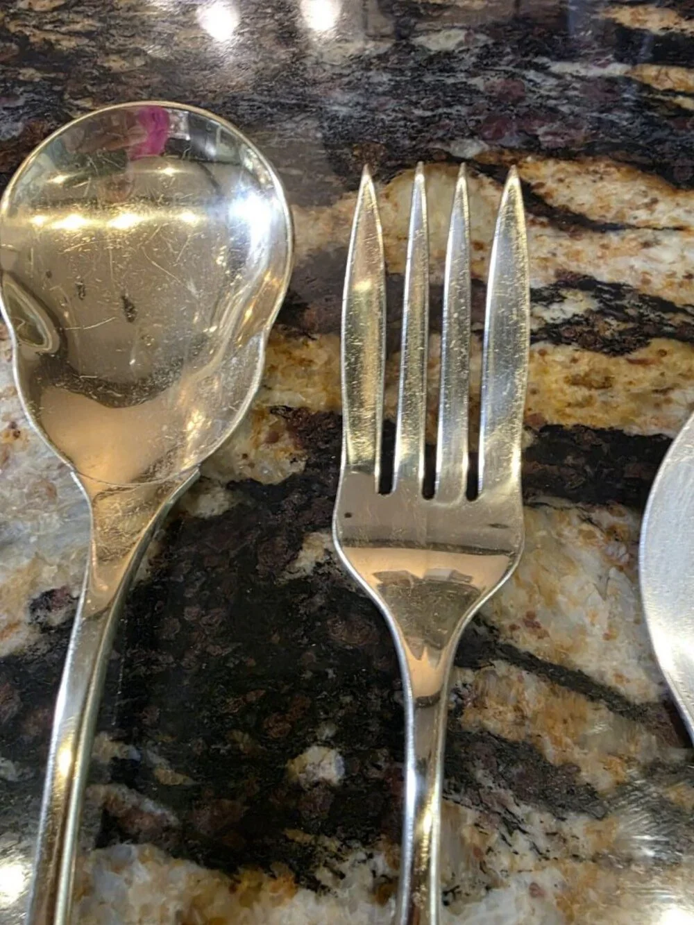 Dirilyte Service Pieces Spoon Fork w Rodgers and Bro Serving Spoon